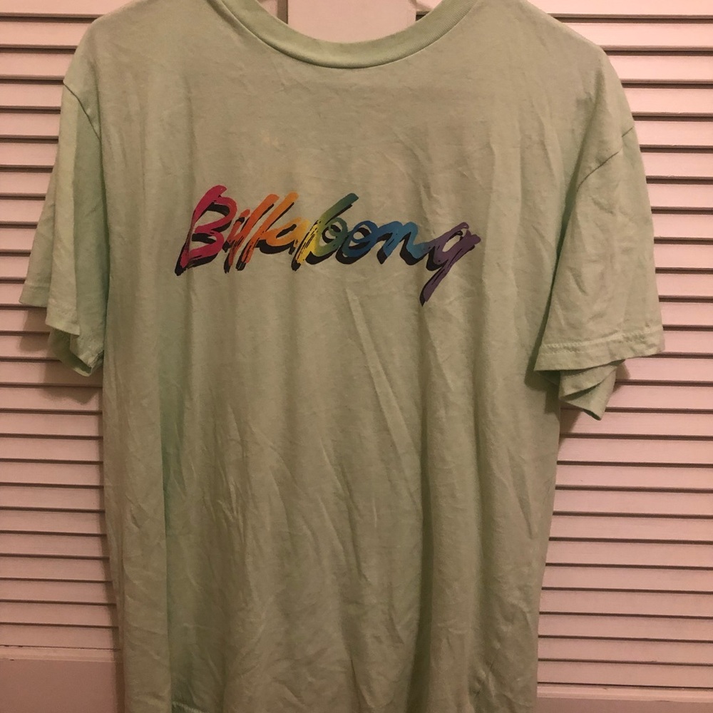 Billabong green and rainbow T-shirt